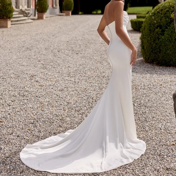 Justin Alexander GWINN Strapless Fit and Flare Wedding Dress - NEW - Picture 1 of 6